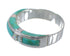 Authentic Sterling Silver Opal And Turquoise Inlay Ring Size 6-1/2 AX86996